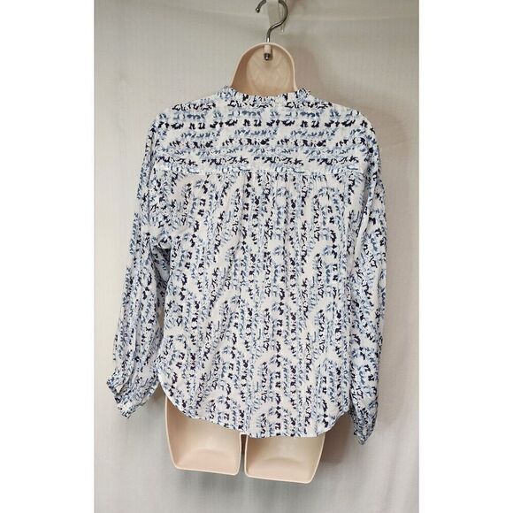 Ann Taylor LOFT Blouse Women’s Size XS Multicolor Floral Ruffle Tie Neck - Picture 4 of 6